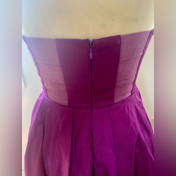 Purple Tulle-lined Strapless Push Up Party Dress S - Picture 5 of 6